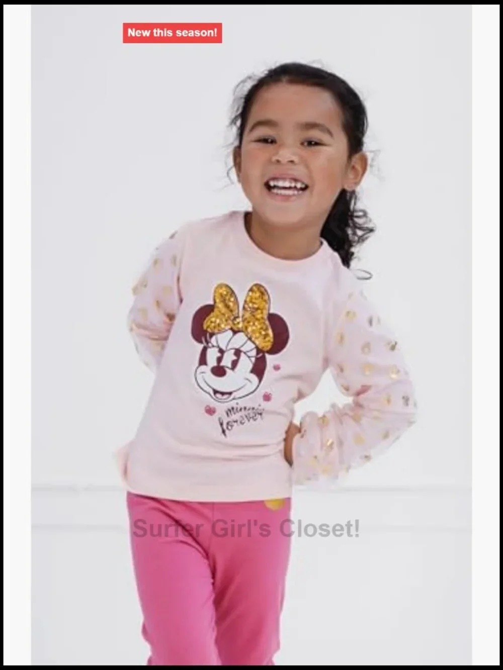 Minnie Mouse Peplum Tee & Leggings Outfit Set